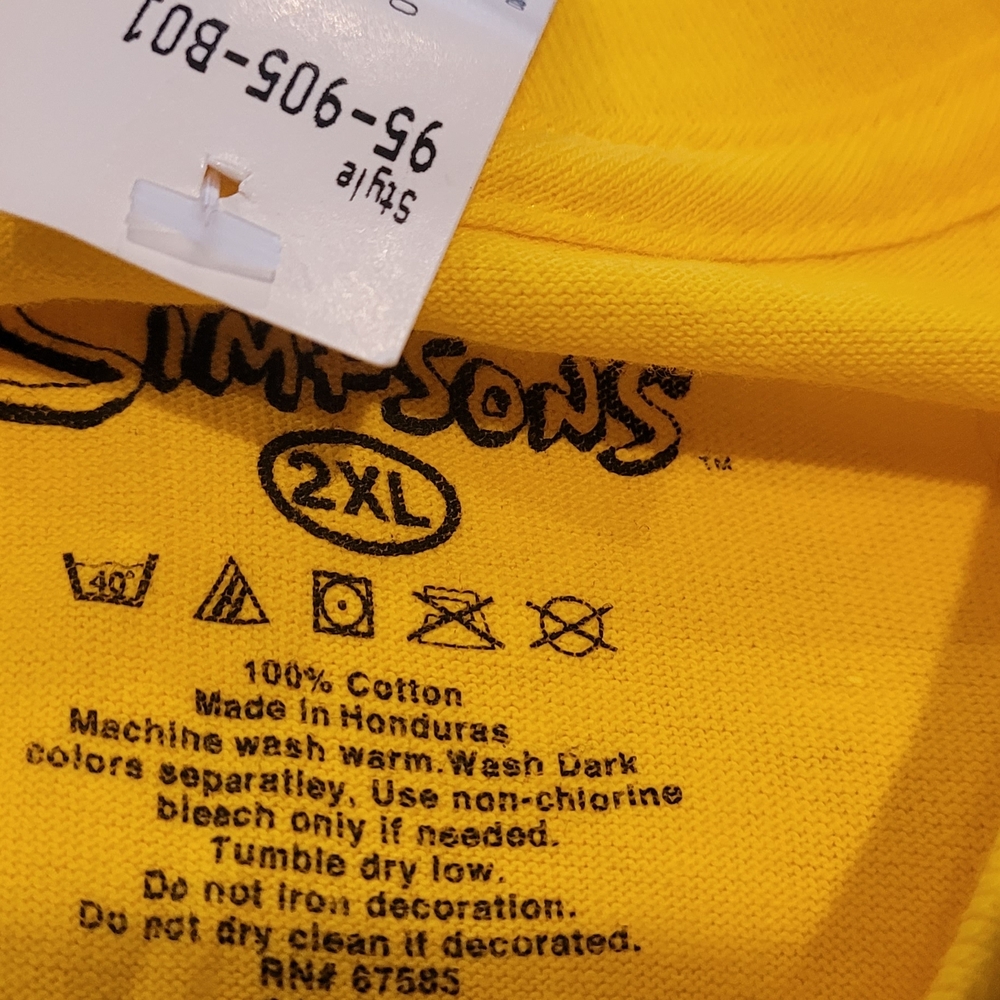 Simpsons Yellow Short Sleeve Tee